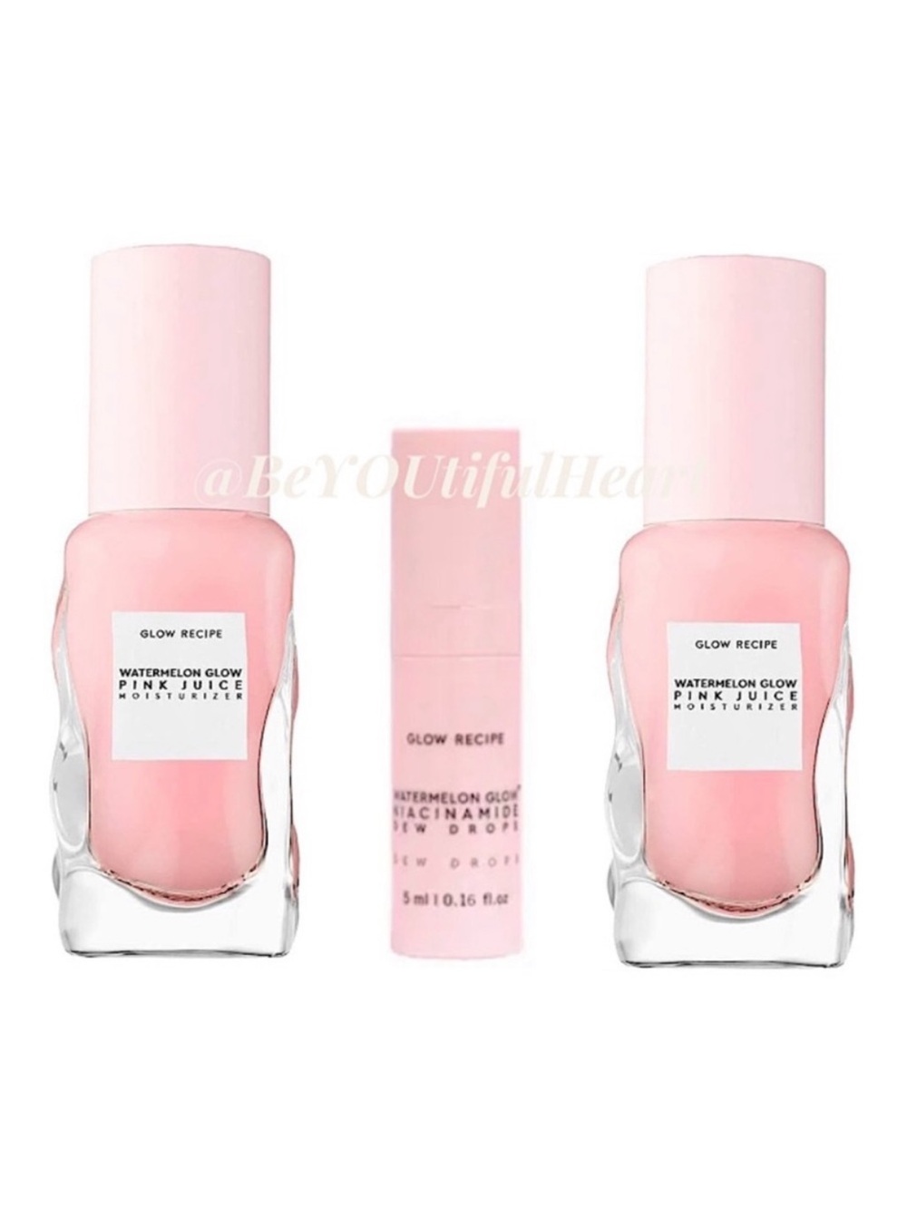 Glow Recipe Mini Watermelon Glow Set - Pink Juice Moisturizer Duo & Glow Serum
